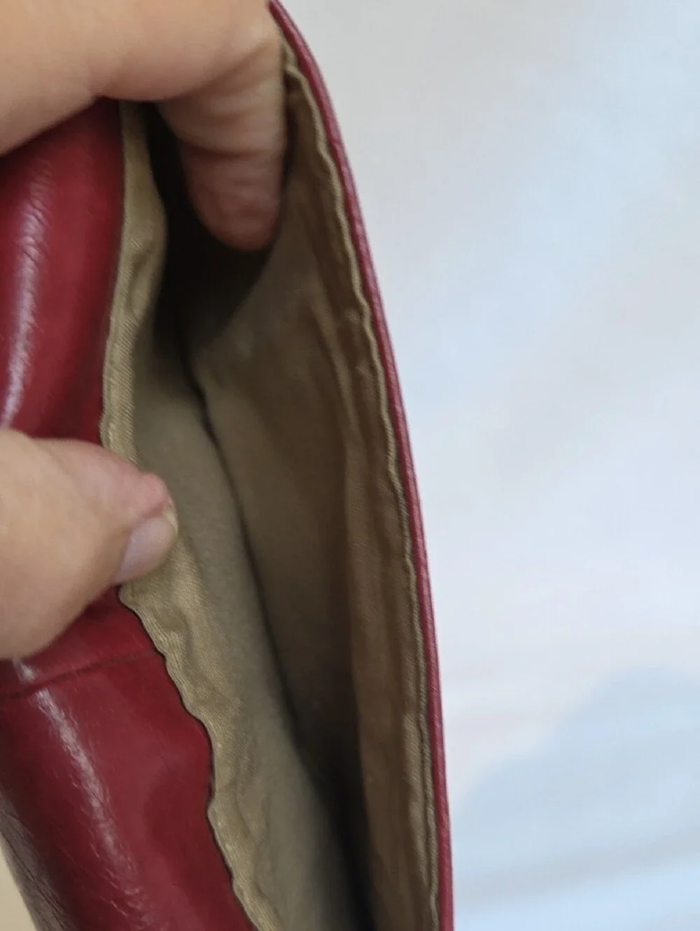 Nine West Red Leather Lace-Accent Wallet